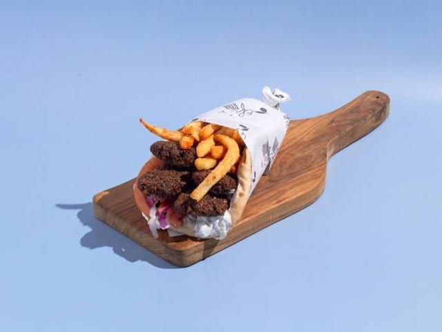 Half Falafel Gyro Wrap.
