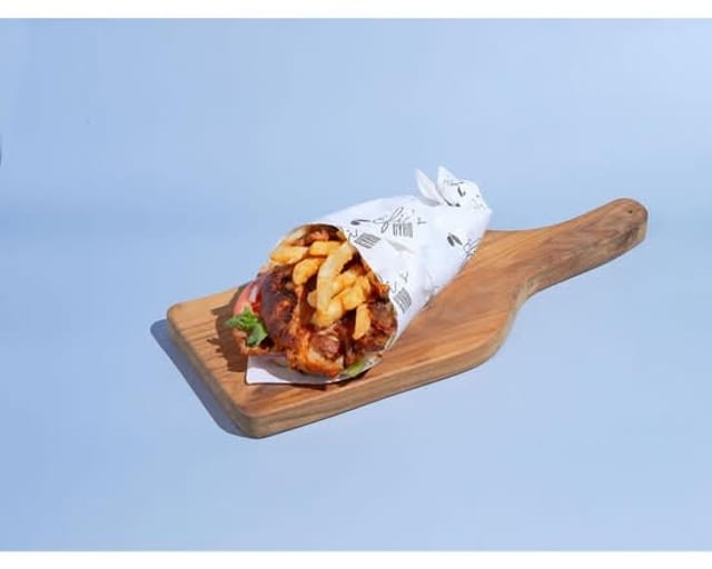 Half Authentic Chicken Gyro Wrap.