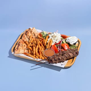 Grilled Lamb Souvlaki Platter