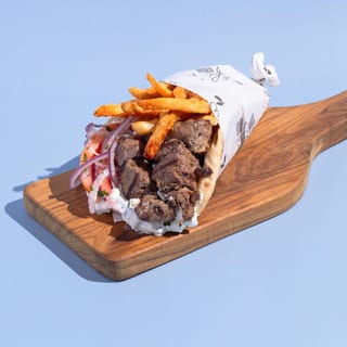 Grilled Lamb Souvlaki Gyro
