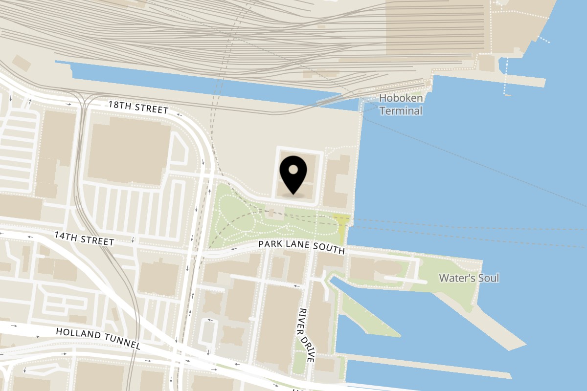 Map showing the location of Efi's Gyro Jersey City on 30 Park Ln N in Jersey City